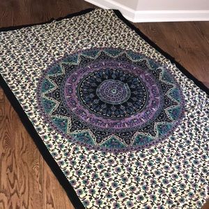 purple/ beige tapestry